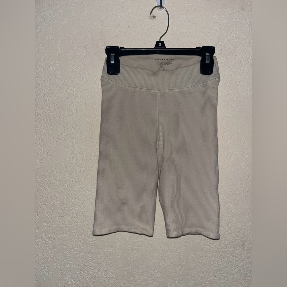 Good American Ribbed Biker Shorts